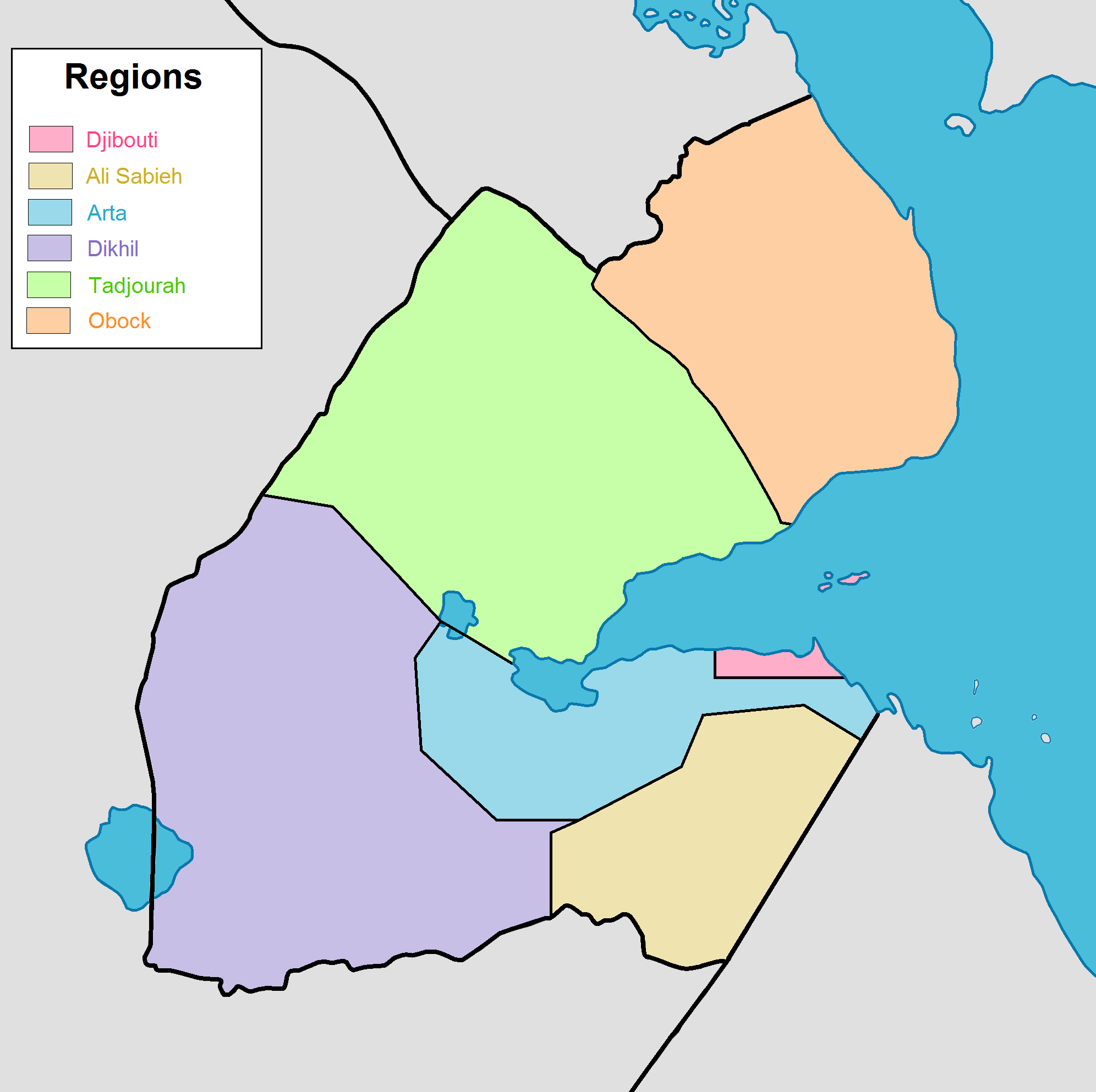 Djibouti Map