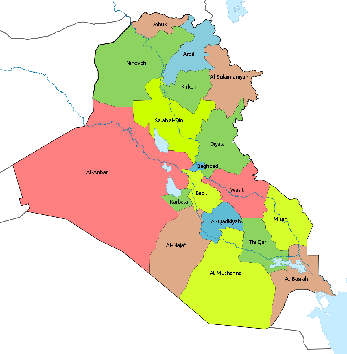 iraq map