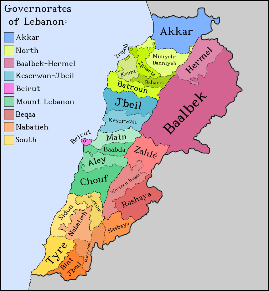 Lebanon Map